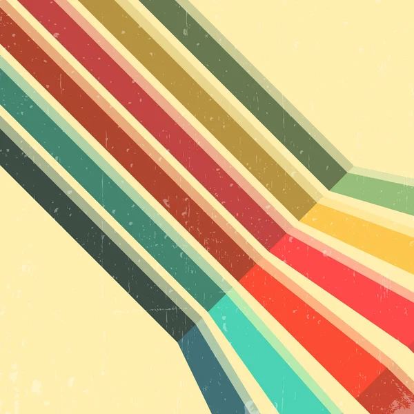 Vintage linee di colore sfondo — Vettoriale Stock