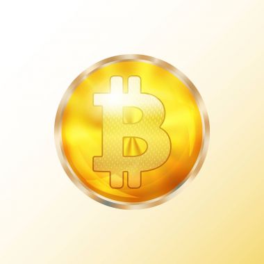 Altın bitcoin sikke simge