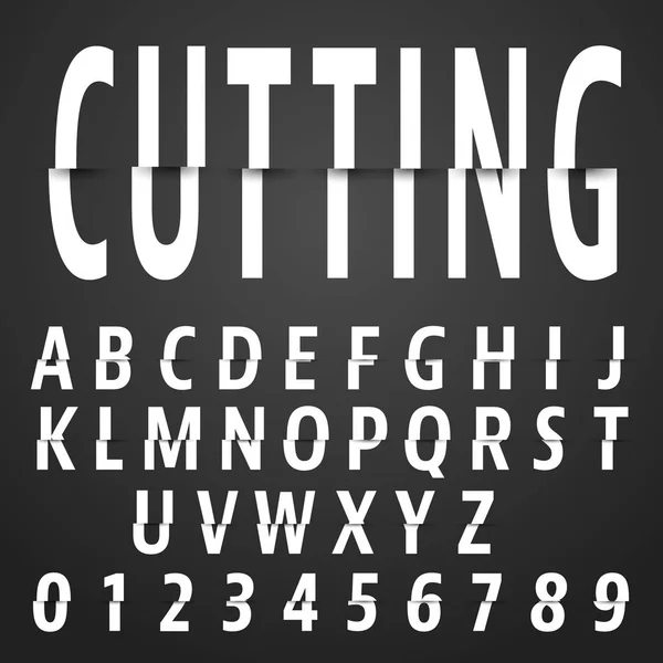 Дизайн різання шрифтів за алфавітом — стоковий вектор