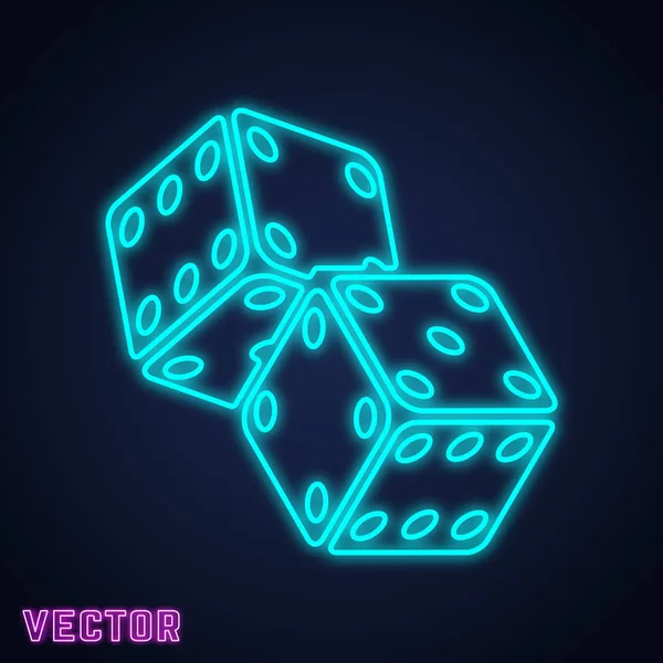 Ikon permainan dadu - Stok Vektor