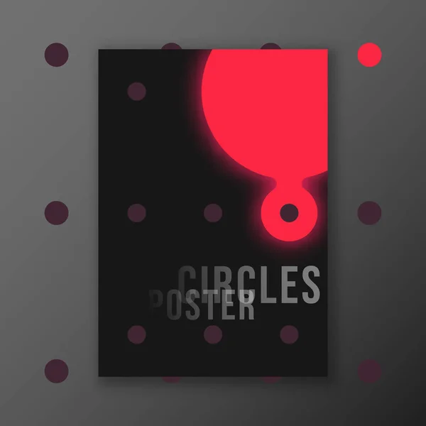 Abstract circles poster template — Stock Vector