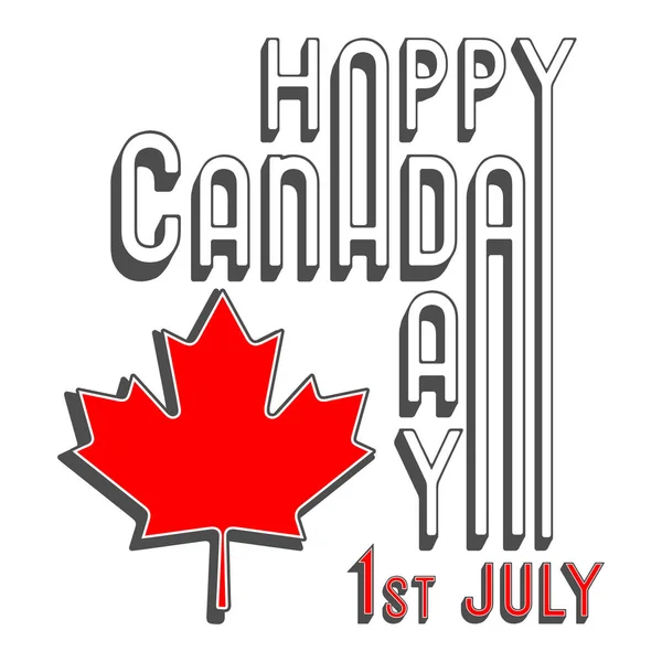 Щасливий плакат дня канади — стоковий вектор