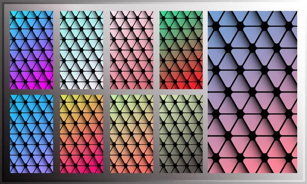 スマート フォンの画面の三角形グラデーション壁紙 — ストックベクタ