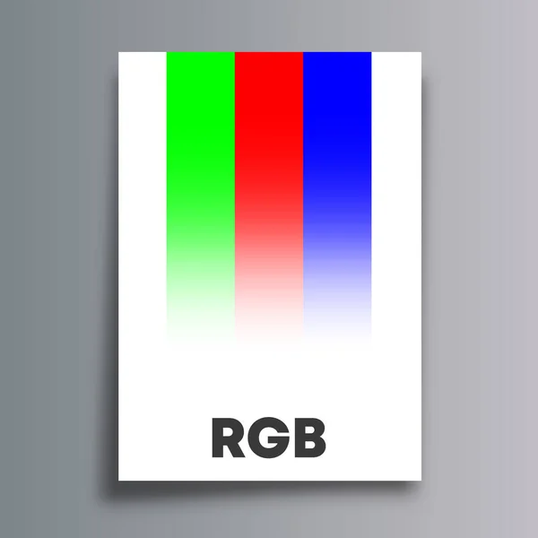 Cartel modelo de color RGB para folleto, portada de folleto, tipografía y otros productos de impresión. Ilustración vectorial — Archivo Imágenes Vectoriales