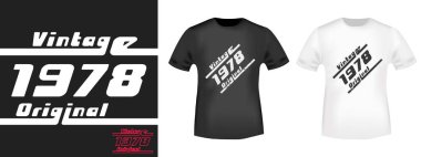 Tişörtler için orijinal klasik tişört pulu, apaçi, moda, rozet, etiket retro giysi, kot pantolon ve günlük giyim. Vektör illüstrasyonu