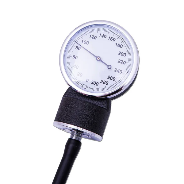 La medición del esfigmomanómetro de la presión arterial — Foto de Stock