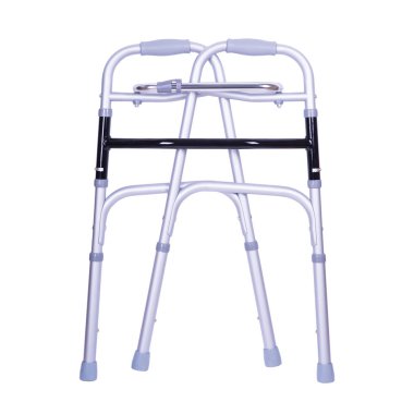 Engelli bir insan için metal Walker destek