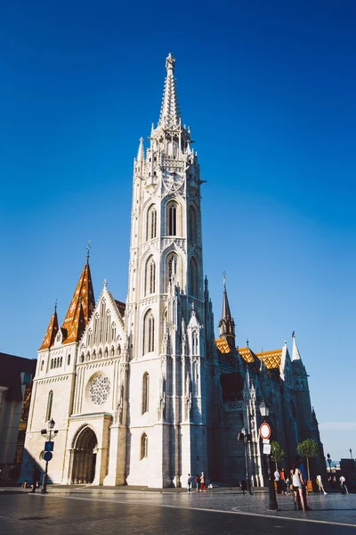 Budapest ungarische st. matthias kirche in budapest. einer der wichtigsten Tempel in Ungarn. — Stockfoto