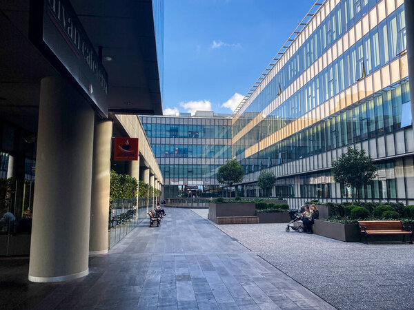 October 24, 2019. Turkey. Istanbul. University Hospital Koch. Facade new modern building architecture hospital clinic. Theme medicine health. Insurance company. Hospital in Turkey. Istanbul Clinic