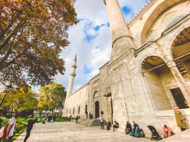 Süleyman Camii. Suleymaniye Camii. Minaret, marmara. Süleyman Camii Dış Hatları 29 Ekim 2019, İstanbul. Süleyman Camii İstanbul 'un en güzel camii