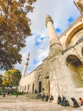 Süleyman Camii. Suleymaniye Camii. Minaret, marmara. Süleyman Camii Dış Hatları 29 Ekim 2019, İstanbul. Süleyman Camii İstanbul 'un en güzel camii