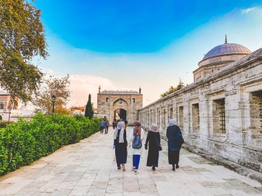 Süleyman Camii. Suleymaniye Camii. Minaret, marmara. Süleyman Camii Dış Hatları 29 Ekim 2019, İstanbul. Süleyman Camii İstanbul 'un en güzel camii