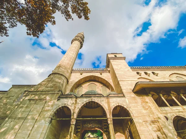 Mosquée Suleymaniye. Suleymaniye Camii. Minaret, Marmara. Mosquée Sulaymaniye Extérieur Turquie Octobre, Istanbul. Suleymaniye Camii La plus belle mosquée d'Istanbul — Photo