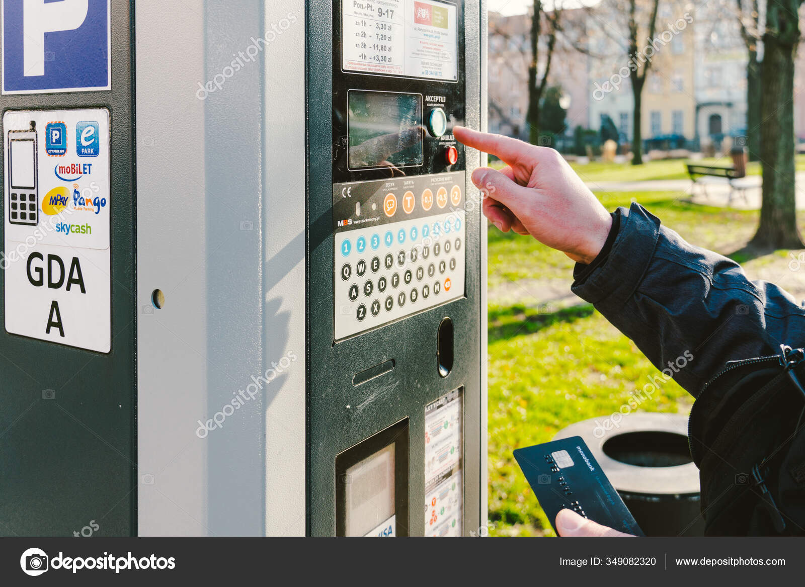 Automated Car Parking Ticket Machines. Editorial Image - Image of