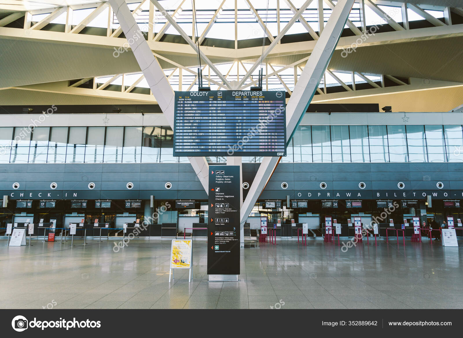 Arrivals Board Gdansk Poland February 2020 Airport Terminal Gdansk Airport Stock Editorial Photo C Veloliza 352889642