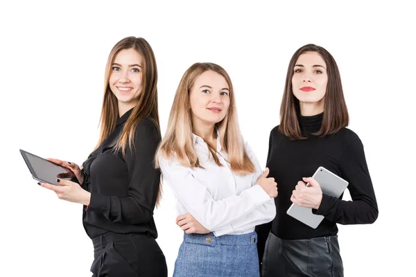 United Team Business Vrouwen Portret Team Van Drie Lachende Zakenmensen — Stockfoto