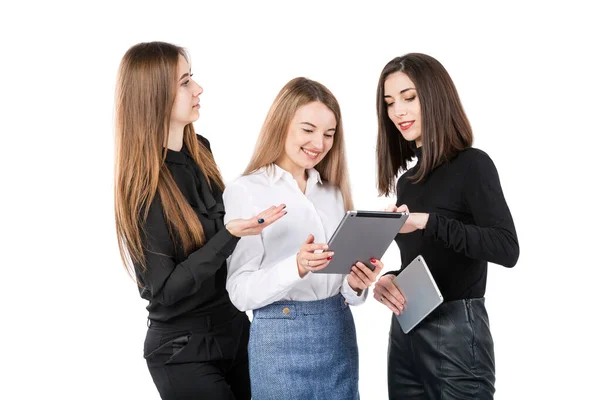 United Team Business Vrouwen Portret Team Van Drie Lachende Zakenmensen — Stockfoto