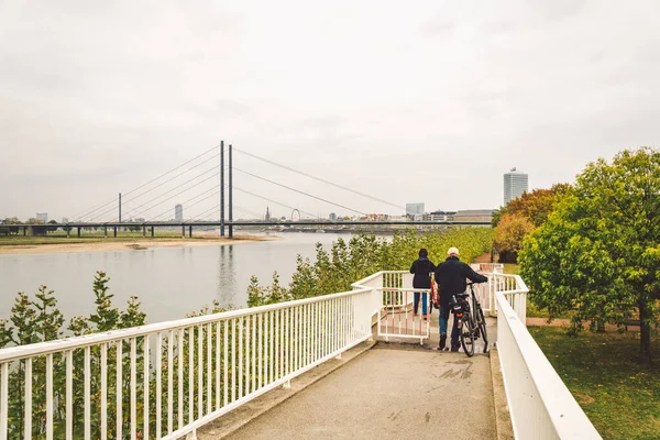 Oktober 2018 Ist Deutschland Die Stadt Düsseldorf Fahrrad Als Ökologisches — Stockfoto