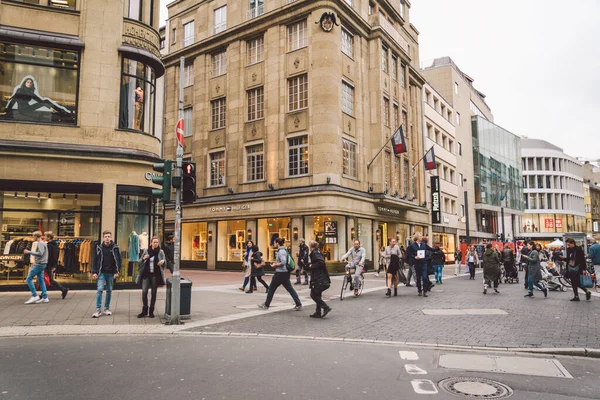 2018 City Shopping Street 2018 Dusseldorf Germany 유럽에서의 쇼핑의 도르프에 — 스톡 사진