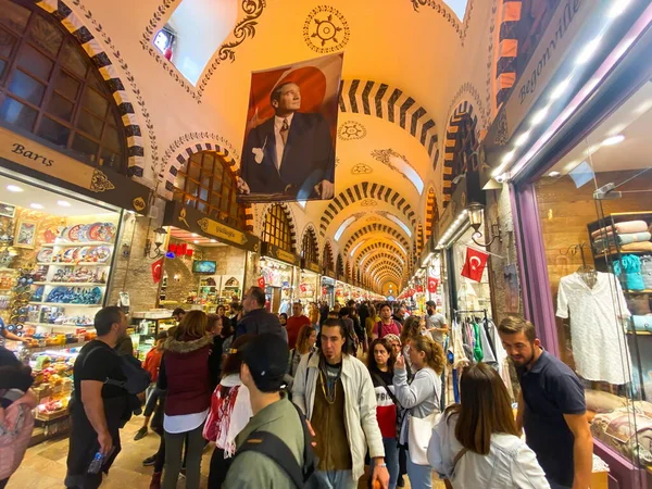 Mısır Pazarı Stanbul Türkiye Ekim 2019 Nsanlar Mısır Çarşısı Nda — Stok fotoğraf