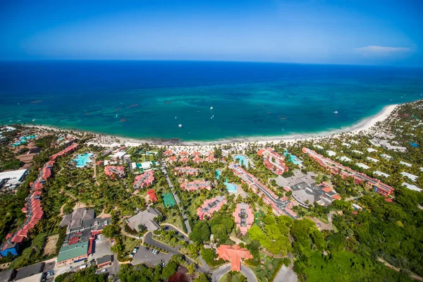 Punta Cana Bavaro Plage Vue Aérienne Sur Drone Sur Côte — Photo