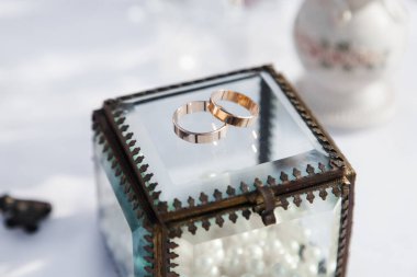 Alyanslar, Dominik Cumhuriyeti, Punta Cana 'daki kumlu kumsalda tropikal Karayipler için düzenlenen düğün aksesuarlarıyla donatılmış.