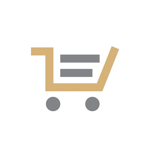 शॉपिंग कार्ट सरल वेक्टर डिजाइन आइकन। विचार खरीदारी, खरीद और उपभोक्तावाद का प्रतीक . — स्टॉक वेक्टर
