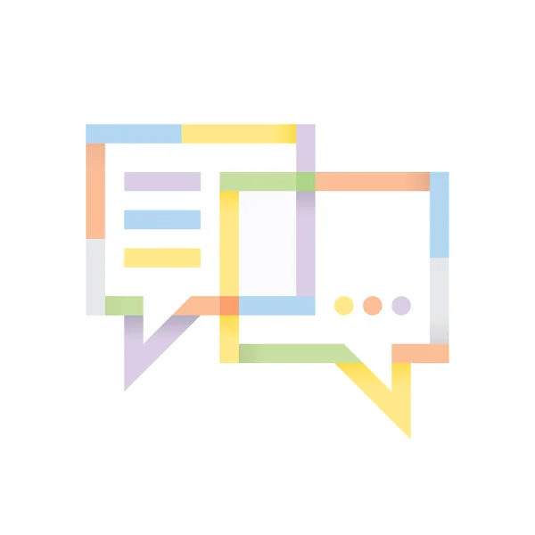 Vector illustration of designed online messages chat bubbles icon — Stock Vector