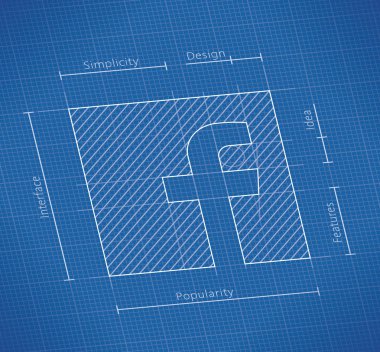 12 Ocak 2017: Facebook sosyal ağ logo arka planı. Facebook popüler sosyal ağ hizmetidir. Editoryal illüstrasyon.