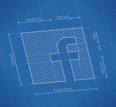 12 Ocak 2017: Facebook sosyal ağ logo arka planı. Facebook popüler sosyal ağ hizmetidir. Editoryal illüstrasyon.