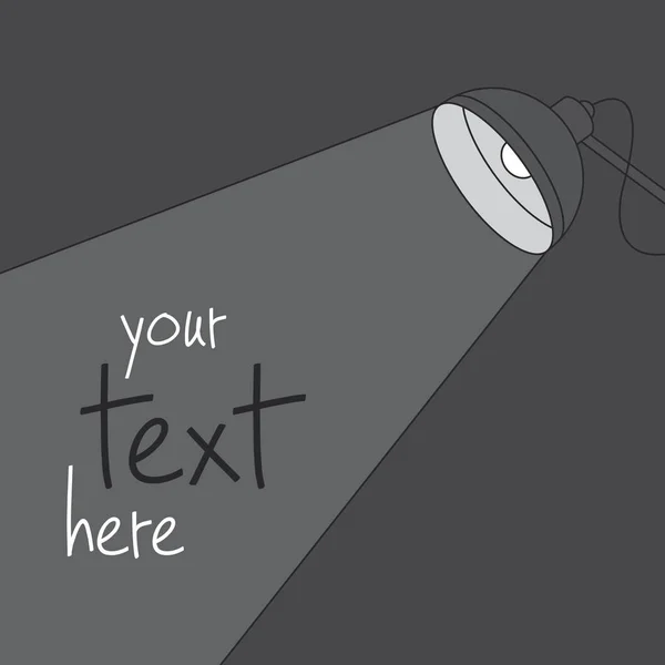 Lampa ljus med kopia utrymme för din text — Stock vektor