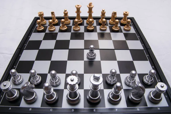 决定性的象棋游戏 — 图库照片
