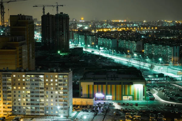 Áreas de dormir de noite Khabarovsk — Fotografia de Stock
