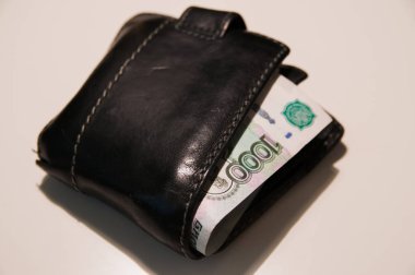 Deri çanta para ile