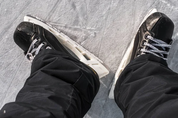 Patines Hielo Para Hombres Negros — Foto de Stock