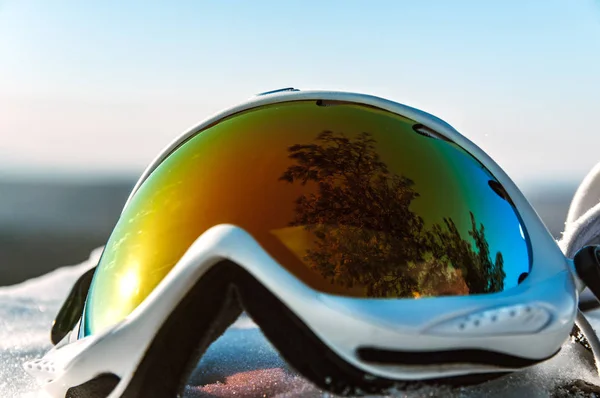 Yellow Ski Mask Snow — Stock Photo, Image