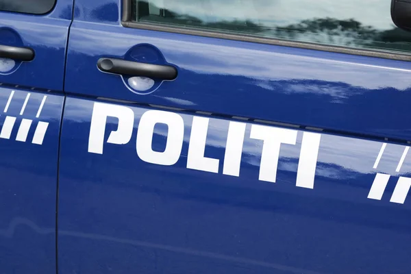 Auto della polizia danese Foto Stock