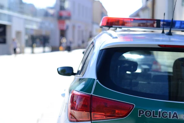 Policía eslovaca coche — Foto de Stock