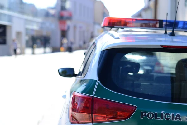 Polizia slovacca auto Immagini Stock Royalty Free