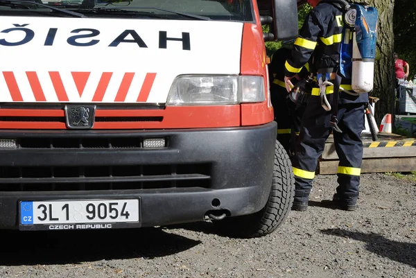 Пожарная бригада Чехии — стоковое фото