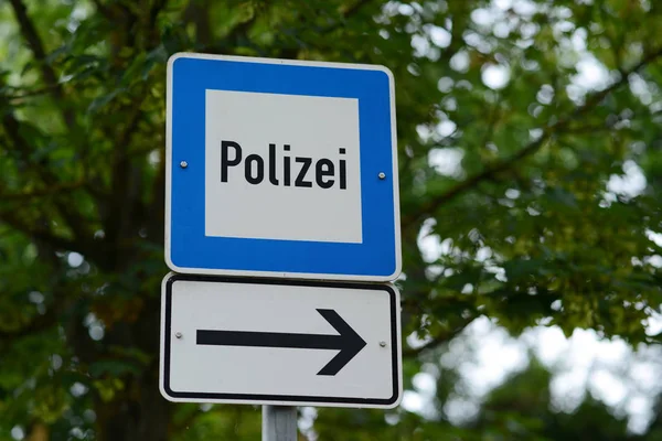 Firma policial alemana — Foto de Stock