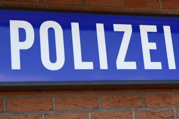 Deutsches Polizeischild — Stockfoto