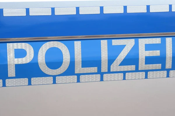 Policía alemana coche — Foto de Stock