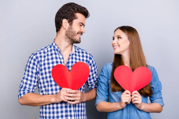Love story. Trust and feelings, emotions and joy. Happy young co — Stock Photo, Image