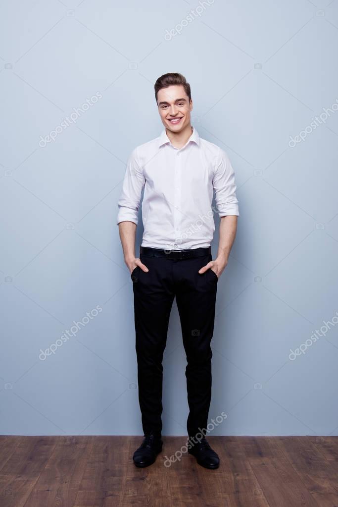 Smiling Young Guy Over White Background Stock Image Colourbo