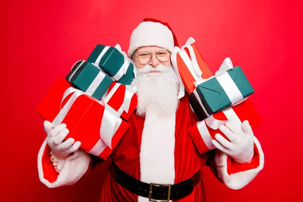 Holly jolly x mas! Festive seosonal occasion. Funny excited posi — Stock Photo, Image