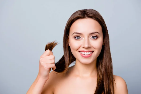 Concept of finding a good solution in treating damaged hair ends