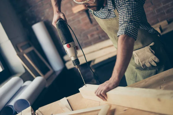 Cropped close up photo of hardworking concentrated confident cab — Stock Photo, Image