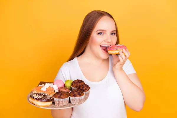 Yummy fatty greasy sugary but tasty junk food! Close up photo of — Stock Photo, Image