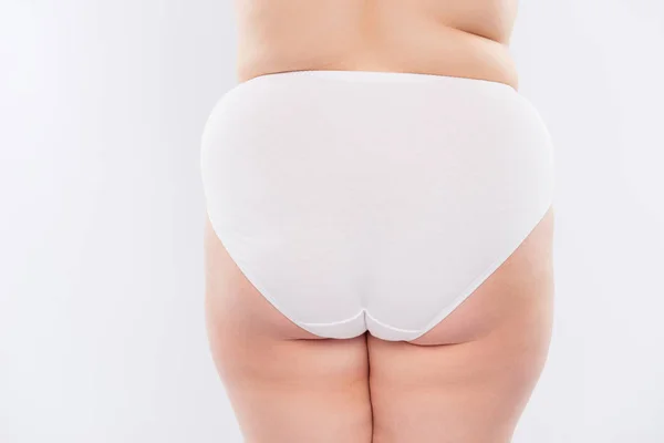 Posteriore dietro ritagliato foto vista di grasso cellulite informe chub — Foto Stock